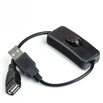 28cm Must USB-Kaabel Meeste ja Naiste koos SISSE-ja VÄLJALÜLITAMINE Kaabel Laiendamine Toggle USB Lamp USB Fan Power Line