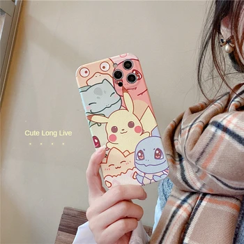 Pokemon Pikachu Telefon Case for IPhone 7 / 8 / 8 Pluss - / X / XS / XR / XS Max / 11 / 12 Pro /Cute Cartoon Silikoonist IPhone Kohtuasjas