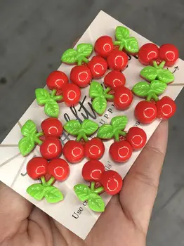 3D Kirss Küünte Kaunistamiseks 3D - Kawaii Küünte - Päevalille 20pcs Kirsi Kivid Mahlane Kirss võlusid Kawaii läikiv Küünte Rhinestone