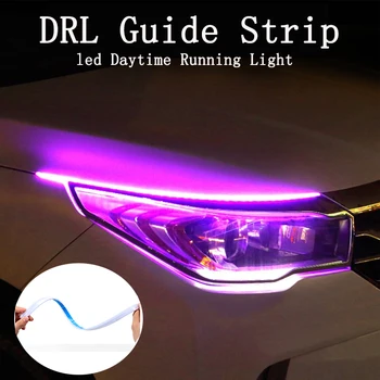 Tira de luz led ultra fina para coche, luces diurnas PÄEVATULED, intermitente, blanco, rojo, amarillo, resistente al vesi, 30 45 60cm