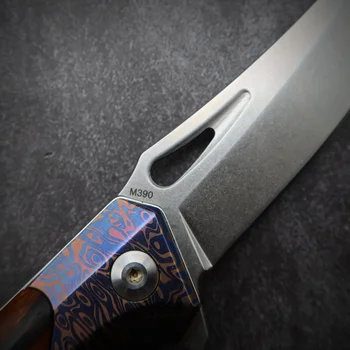TUWO NOAD M390 pulber terasest EDC väljas portable folding nuga taskus nuga kuullaager puidust käepide nuga