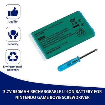 3.7 V 850 mAh Laetav Aku Nintendo Game Boy Advance SP Süsteemid koos Kruvikeeraja li-ion polymer liitium aku