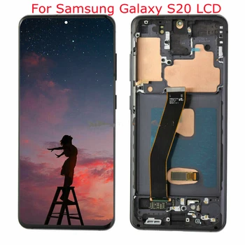 Samsung Galaxy S20 LCD G980, G980F, G980F/DS, koos Raamiga Displei Touch Screen Digitizer Line või Mustad Täpid