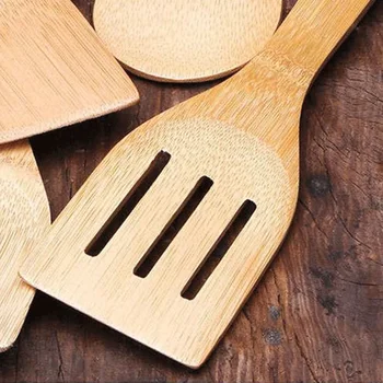 6tk Puidust Köök Nõude Komplekt Toiduvalmistamis Nonstick Köögitarbed Lusikad Keetmiseks Looduslikust Bambusest Köök Spaatliga Kööginõud Toitlustus