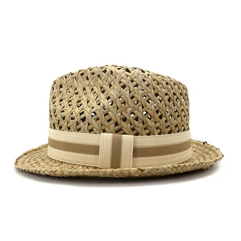 Suve mütsid loomulik raffia tahke bänd klassikaline kleit pulm naiste mütsid panama lühike nokk meeste mütsid jazz beach härrad päike mütsid