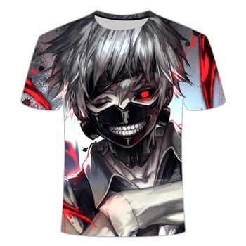 2020. aasta Tokyo Ghoul T-Särk Meeste Anime t-särk Vabaaja Ken Kaneki 3D-Printimine Särk Jaapani Anime Cosplay Kostüüm Meeste riided