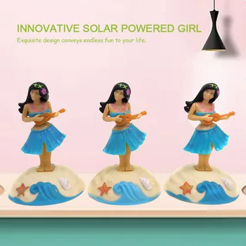 Uus Mood Solar Powered Tantsu Hula Girl Tantsu Päikese Tüdruk Mänguasjad Auto Decor Lapsed Mänguasjad Kingitus Ilu Muru Seelik Kiik