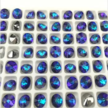 K9 Sfinks Rivoli Ring Rhinestone Klaas Kristall Ühe Augu Teemant Ripats, Kivid DIY Ehted Tarvikud Kaelakee