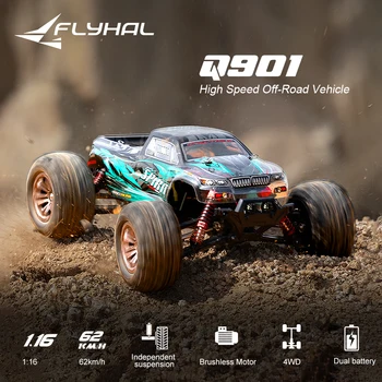 FLYHAL Q901 Pro 1/10 RC Auto Blushless Mootor 62KM/H, High Speed Drift 4WD puldiga Auto all Terrain Täiskasvanutele ja kids Mänguasi