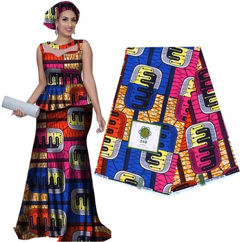 Aafrika Ankara Prindib Batik Riie Puuvilla Vaha Disainer Pagne Tissu Parima Kvaliteediga Õmblemine Naine Kleit Materjali Meetrit Parima Kvaliteediga