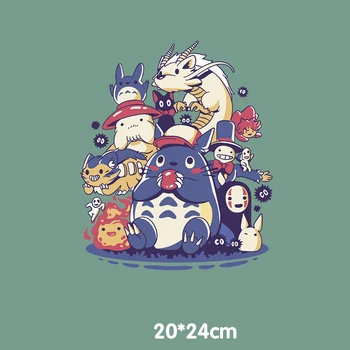 Jaapani Animatsiooni Totoro Plaaster Raud soojusülekande Kleepsud Riided DIY T-särk Raud-üleandmise Kohta Cartoon Vinüül Applique