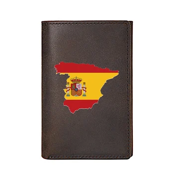 Isiksus Naturaalsest Nahast Meeste Rahakott Kolm Korda Kõrge Kvaliteedi Hispaania Märgi Sümbol Krediidi Äri Kaardi Omanikele Meeste Rahakotid