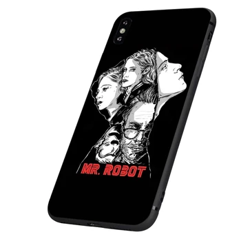 Must tpü case for iphone 5 5s se 6 6s 7 8 plus x 10 juhul silikoon kate iphone XR, XS 11 pro MAX juhul Hr Robot
