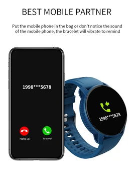 Full Touch Veekindel Bluetooth Smart Watch Android HTC Samsung IPhone IOS Une Kvaliteeti Jälgida Kõne Häire Tsükkel