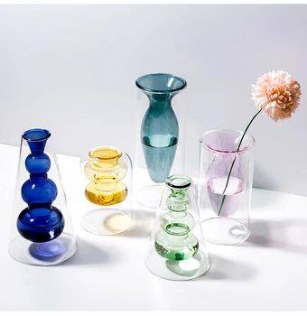 Põhjamaade Kaasaegne Klaasist Vaas Kodu Kaunistamiseks Morden Läbipaistev Klaas Pudel Tabel Elutuba Decor Pulm Dekoratiivsed Aksessuaarid