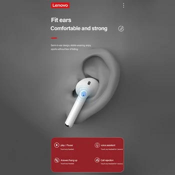 Lenovo X9 Kõrvaklapid Bluetooth-5.0 Tõsi Juhtmeta Kõrvaklapid TWS Earbuds Touch Control Sport Peakomplekt Sweatproof Earplug koos Mic