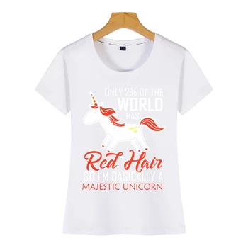 Tops T-Särk Naistele, ainult 2 maailma on punased juuksed nii im põhimõtteliselt Koomiline Tekst Kohandatud Naine Tshirt