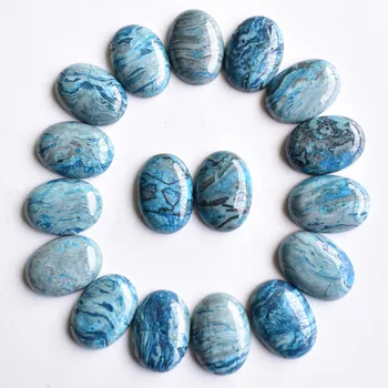 2020 Moe parima kvaliteediga looduslik sinine onyx Ovaalne CAB kivi ümber helmed ehete tarvikud making18x25mm hulgi 20pcs/palju