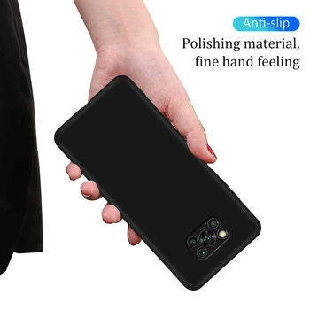 Tekstuur Must Matt Puhul Xiaomi Poco F3 X3 NFC Pro Kate Sõrmejälje Tõend Jäätunud Kate Xiaomi Poco F3 X3 NFC Funda Pro