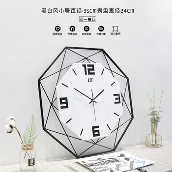 Nordic fashion kella kella elutuba loominguline kell leibkonna metallist kaunistused kvarts kell digital wall clock