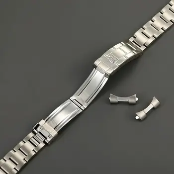 20MM Harjatud Oyster Kaardus Ots Watch Band Käevõru Strap Sobib Rolex Watch
