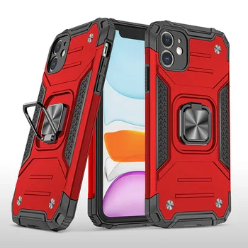 Põrutuskindel Case for iPhone 11 Pro Max Luksus Armor Sõjalise Tilk Kaitsev Kaitsja Magnet Auto Omaniku Telefoni Kate