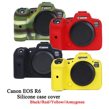 Pehme Canon EOS R R6 Kaamera Kott R6 Silikoon Juhul Kummi kaamerakott Canon EOS R R6 Kaitsev Keha Katab Nahk