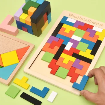 3D Kuubik Mängu Laste Haridus Puidust Mänguasjad Värv Laste Luure Varajane Haridus Mänguasjad Lastele Üle 3 Aastat Vana