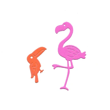Flamingo Metalli Lõikamine Sureb Scrapbooking Reljeef Kaustad Kaardi Tegemine Käsitöö Šabloon Hobi Mulgustamiseks Hallitusseened