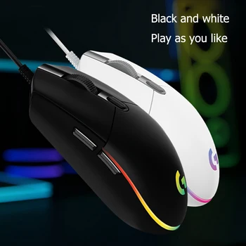 8000 DPI Gaming Mouse 6 Nupud Juhtmega Hiirt Kerge Mängud Mängib Elemendid Logitech G 102 LIGHTSYNC Gamer