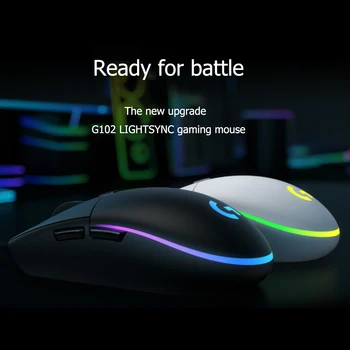 8000 DPI Gaming Mouse 6 Nupud Juhtmega Hiirt Kerge Mängud Mängib Elemendid Logitech G 102 LIGHTSYNC Gamer