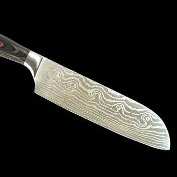 7 tolline Jaapani köök Damascus koka nuga anti-kinni muster väike köök nuga imitatsioon nuga nuga Sande