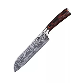 7 tolline Jaapani köök Damascus koka nuga anti-kinni muster väike köök nuga imitatsioon nuga nuga Sande