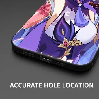 Telefon Case for iPhone 11 Pro Max Luksus Kate iphone 12 Pro 7 8 Plus XR SE 2020 X XS Shell Genshin Mõju Keqing Anime Mäng