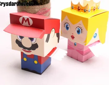 40pcs/palju koomiks Super Marie Bros printsess Pruut ja Peigmees pulmas soosib Mario candy box pulmad kingitused