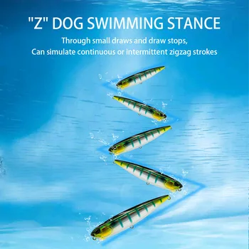 2021 uus toode on pikk viska vee pinnale süsteemi ujuvad pliiats laine sak koer võltsitud sööt raske sööt Luya sööt
