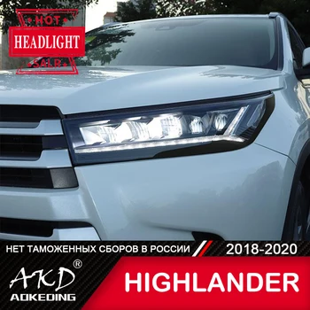 Auto Toyota Highlander Pesuseade 2018-2020 PÄEVATULED Päeval Töötab LED-Bi Xenon Pirn Udutuled Auto Accessory Kluger Pea Lamp
