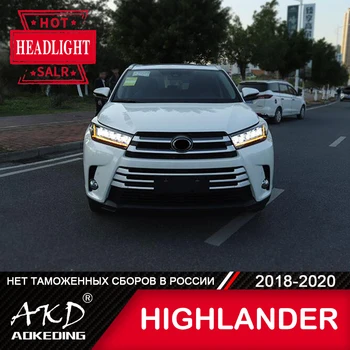 Auto Toyota Highlander Pesuseade 2018-2020 PÄEVATULED Päeval Töötab LED-Bi Xenon Pirn Udutuled Auto Accessory Kluger Pea Lamp