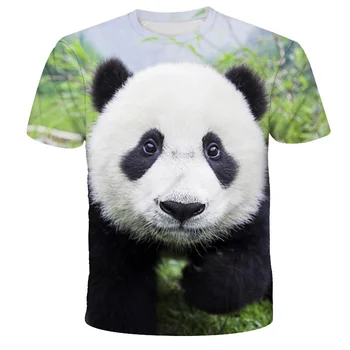 2021 Uus Mood Loomade Tees Stiilne Suvel Meeste/Naiste T-särk 3d Print Projekteeritud Armas Giant Panda T-Särk Laste Cat T-särk
