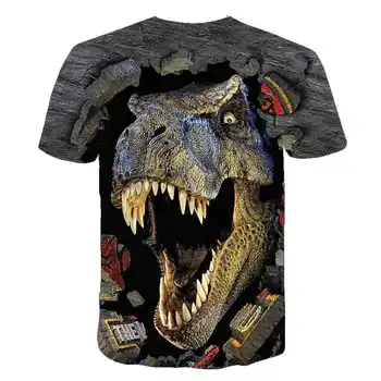 Iidsed Olendid Jurassic Lahe Dinosaurus Pea 3D Print T-särk Poiste ja Tüdrukute Hiphop Tee Tshirt Poiss Tüdrukud Suve Riideid Tilk
