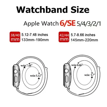 Rihm Apple Watch Band 44mm 40mm iWatch 42mm 38mm Smartwatch Rahvusvahelise Nailon Aasa Sport Käevõru Apple Vaata 3 4 5 SE 6