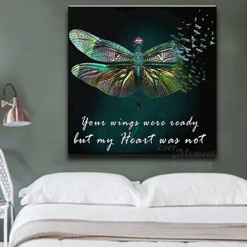 Kunagi Hetk, Teemant Mosaiik Pannoo Kunst Maali 2020 Putukad Lendavad Dragonfly DIY Mosaiik Tikandid 5D Kaasaegse Kodu Decor 5L952