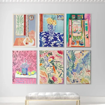 Retro plakat Henri Matisse prindib abstraktse maastiku seina art vintage lõuendile maali pilt elutuba kodu kaunistamiseks