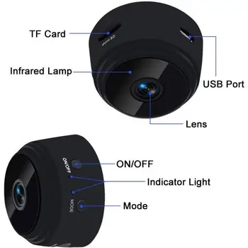 Mini, Wifi, Kaamera, HD 1080P IP Kaamera Väljas Sise-Videokaamera IR Night Vision Micro Kaamerad liikumistuvastus Toetavad RAKENDUSTE Kontroll