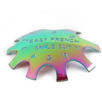 4 Mudelid Vikerkaar Lihtne Prantsuse Nippi Smile Line Edge Cutter Šabloon Trimmer, Maniküür Küünte Kunsti Stiil Vahend