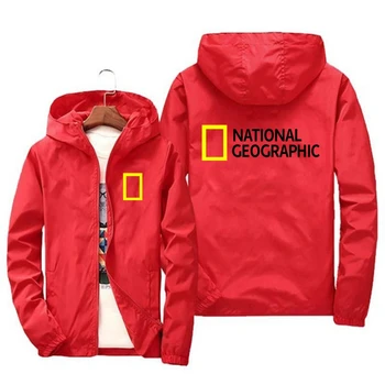 National Geographic Jacket Mens Uuring Ekspeditsiooni Teadlane Top Jacket Mens Fashion Üleriided Naljakas Windbreaker Topp