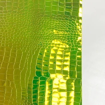 135x30cm Krokodill Reljeef Holograafiline Peegel TPÜ Pind Sünteetilisest Nahast Riie Lehe Tegemise eest Kinga Ülemine/Kott/Dekoratiivne