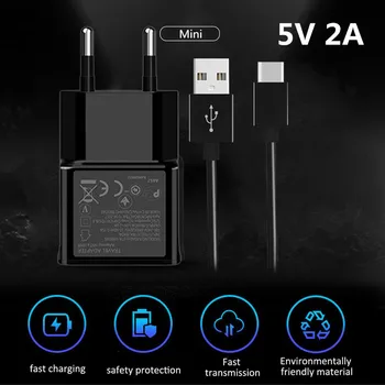 Samsung Galaxy J2 J6 S8 A7 A8 A10 A32 A52 A12 A11 A51 M21 5V 2A Seina Pistik Adapter C-Tüüpi Laadija Micro USB-Kaabel Eest