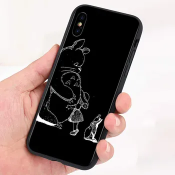 Silikoon Kate Studio Ghibli Totoro Apple IPhone Mini 12 11 Pro XS MAX XR-X 8 7 6S 6 Pluss 5S SE Telefoni Puhul