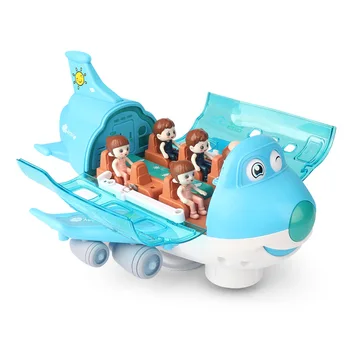 Laste suur mänguasi lennuk universaalne simulatsiooni mudel helendav muusika 360-kraadi pöörlev laste elektriline mänguasi lennuk kingitus